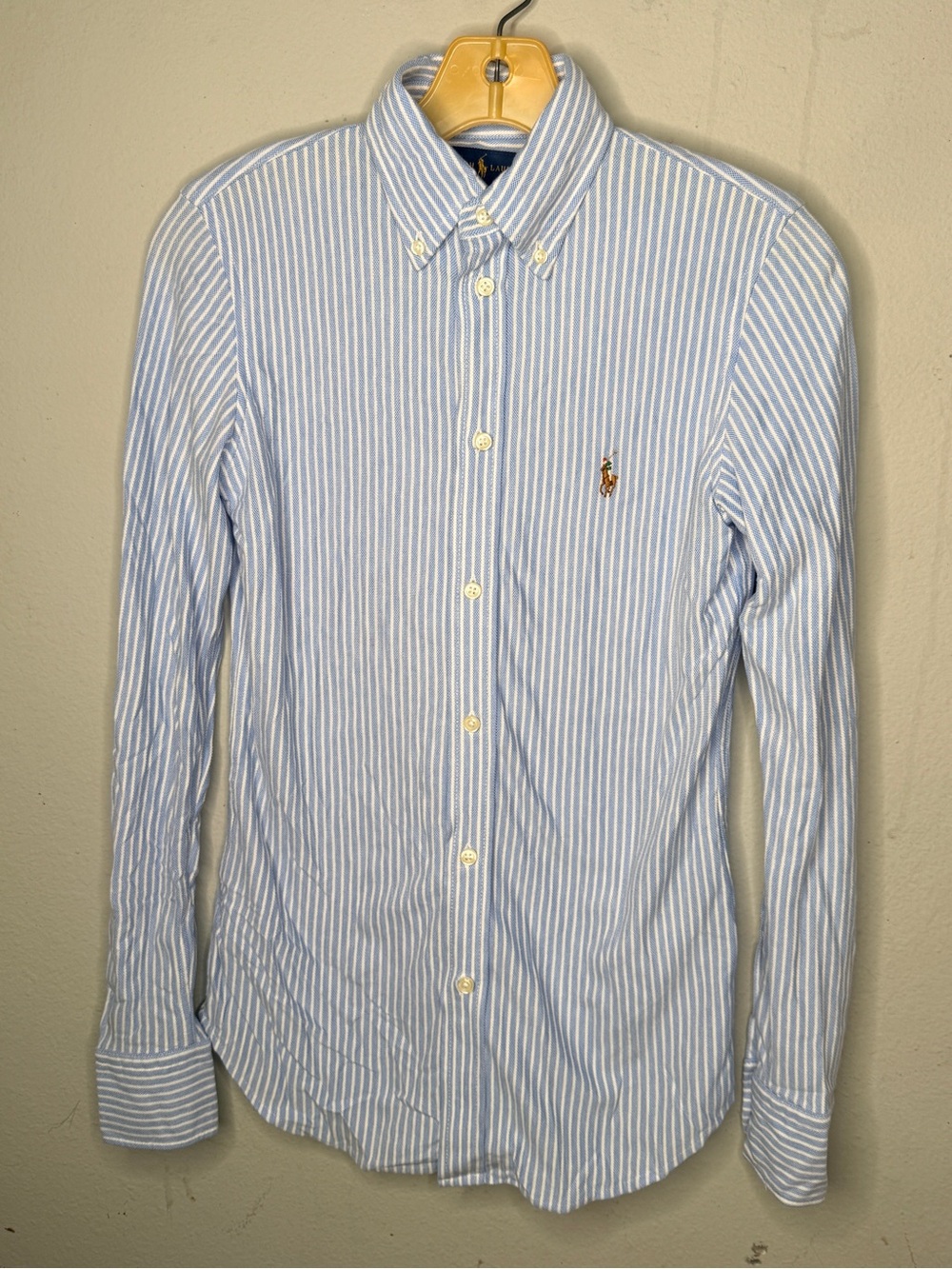 Ralph Lauren Knit Oxford Blue Shirt - Picture 6 of 6